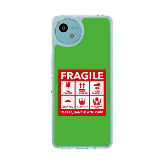 Slim Protection Case［ FRAGILE Sticker - Green ］