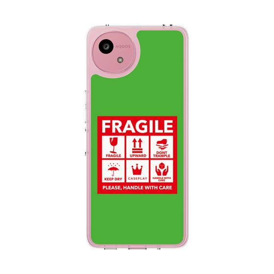 Slim Protection Case［ FRAGILE Sticker - Green ］
