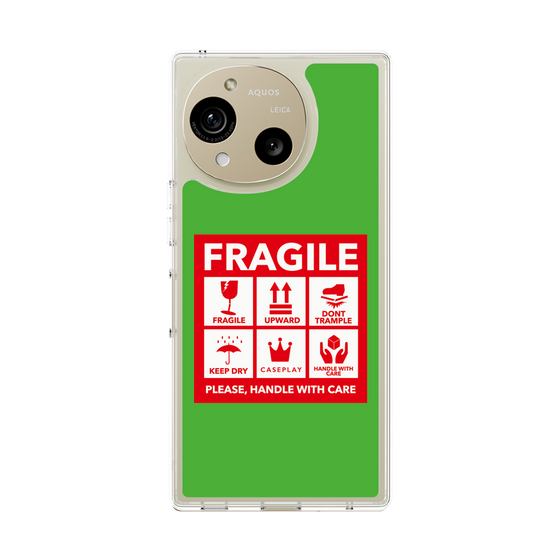 Slim Protection Case［ FRAGILE Sticker - Green ］