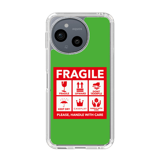 Slim Protection Case［ FRAGILE Sticker - Green ］