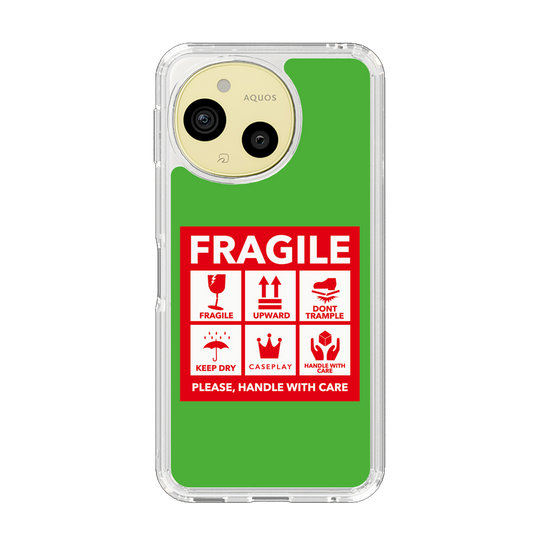 Slim Protection Case［ FRAGILE Sticker - Green ］