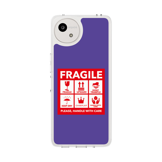 Slim Protection Case［ FRAGILE Sticker - Purple ］