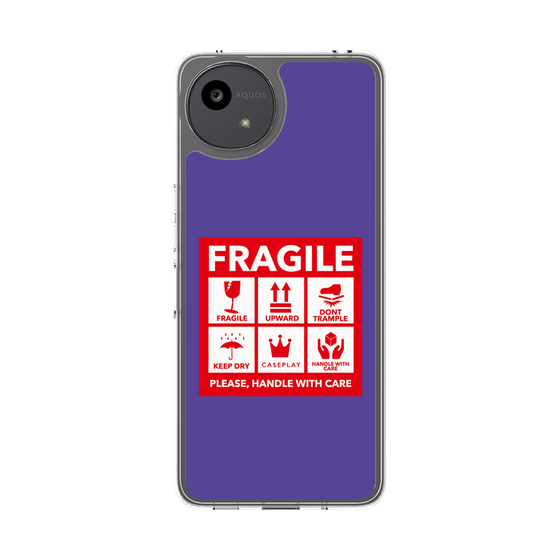 Slim Protection Case［ FRAGILE Sticker - Purple ］