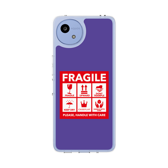 Slim Protection Case［ FRAGILE Sticker - Purple ］