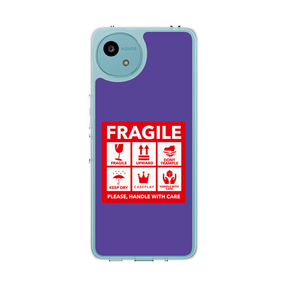 Slim Protection Case［ FRAGILE Sticker - Purple ］