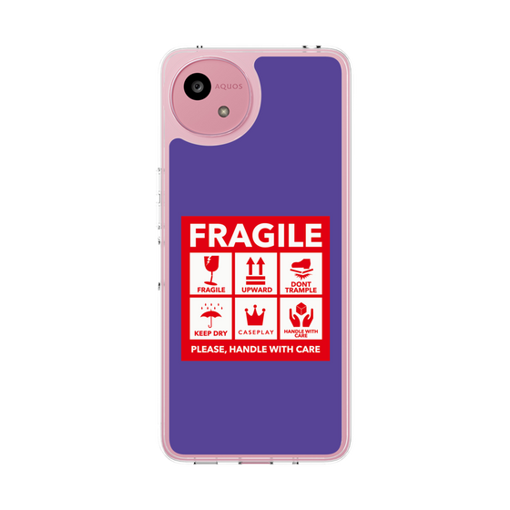 Slim Protection Case［ FRAGILE Sticker - Purple ］
