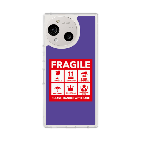 Slim Protection Case［ FRAGILE Sticker - Purple ］