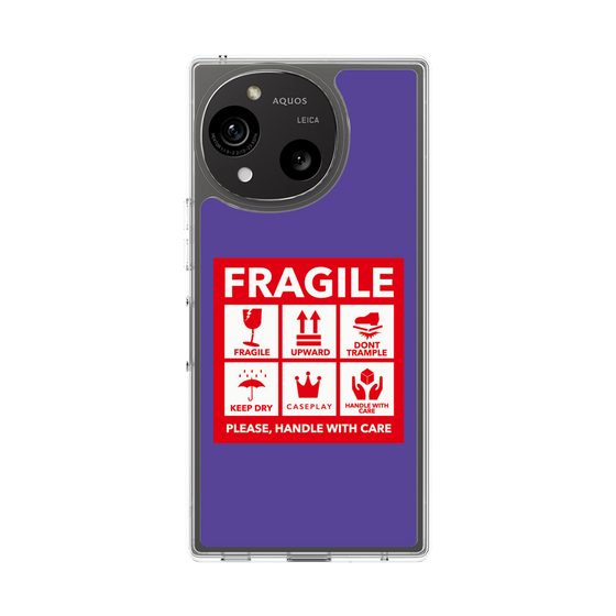 Slim Protection Case［ FRAGILE Sticker - Purple ］
