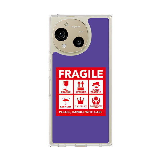 Slim Protection Case［ FRAGILE Sticker - Purple ］