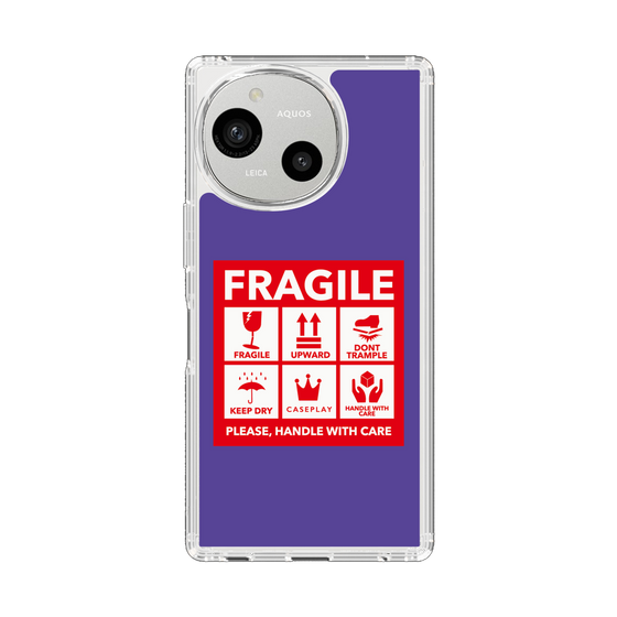 Slim Protection Case［ FRAGILE Sticker - Purple ］