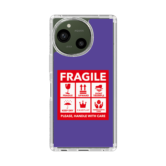 Slim Protection Case［ FRAGILE Sticker - Purple ］
