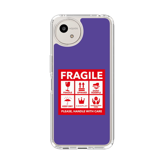 Slim Protection Case［ FRAGILE Sticker - Purple ］
