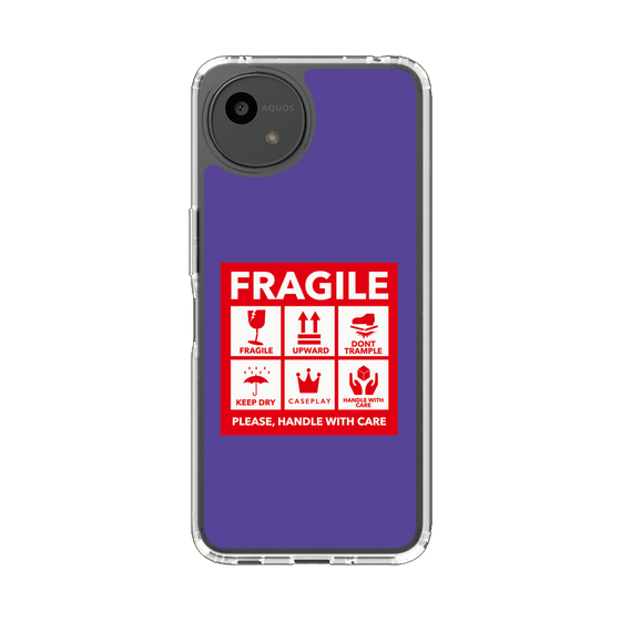 Slim Protection Case［ FRAGILE Sticker - Purple ］