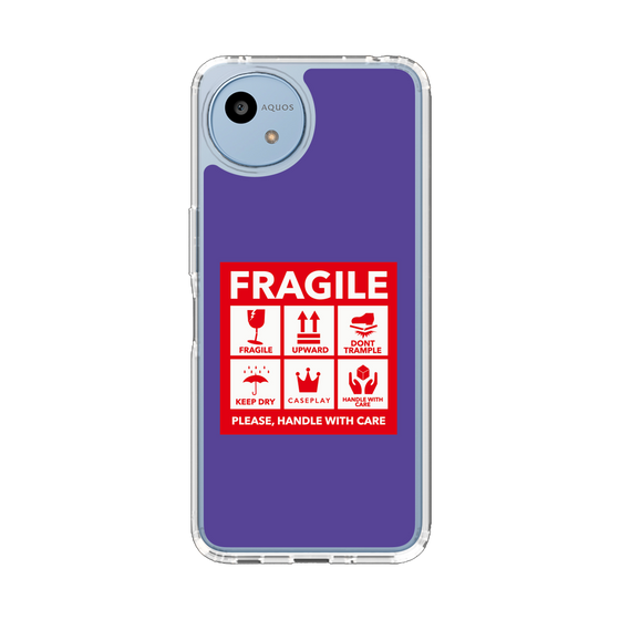 Slim Protection Case［ FRAGILE Sticker - Purple ］