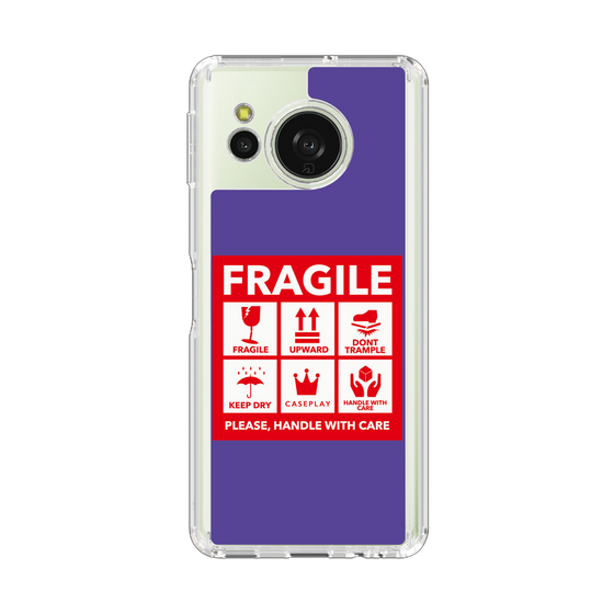 Slim Protection Case［ FRAGILE Sticker - Purple ］