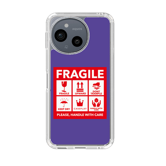 Slim Protection Case［ FRAGILE Sticker - Purple ］