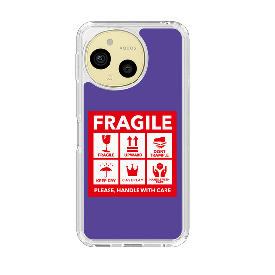 Slim Protection Case［ FRAGILE Sticker - Purple ］