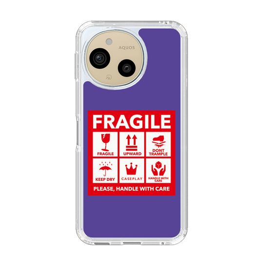 Slim Protection Case［ FRAGILE Sticker - Purple ］