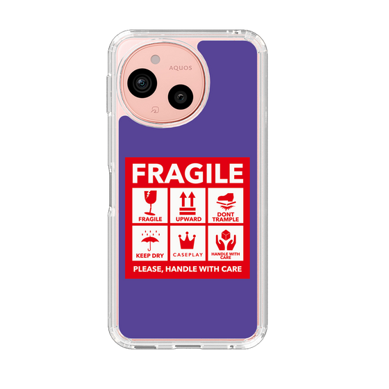Slim Protection Case［ FRAGILE Sticker - Purple ］