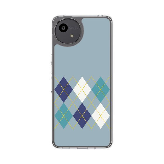 Slim Protection Case［ Nordic Argyle - Blue ］