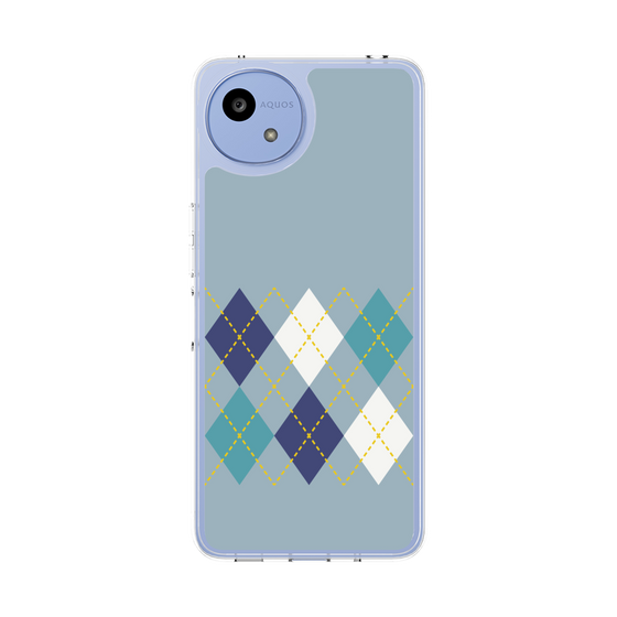 Slim Protection Case［ Nordic Argyle - Blue ］