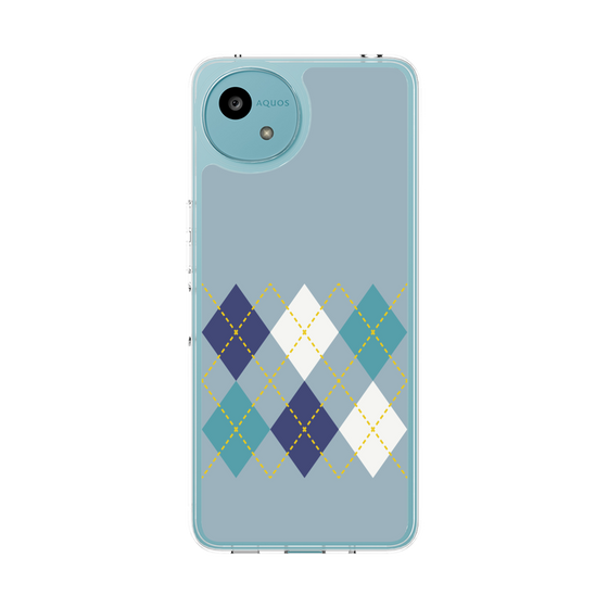 Slim Protection Case［ Nordic Argyle - Blue ］