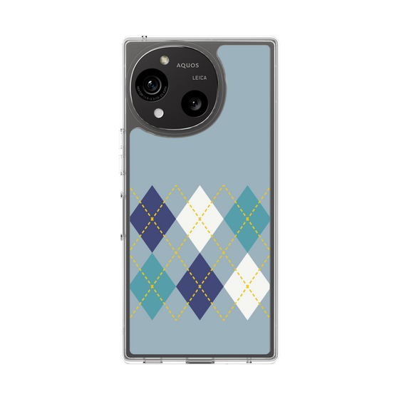 Slim Protection Case［ Nordic Argyle - Blue ］