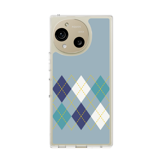 Slim Protection Case［ Nordic Argyle - Blue ］