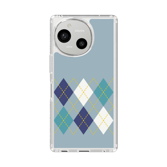 Slim Protection Case［ Nordic Argyle - Blue ］