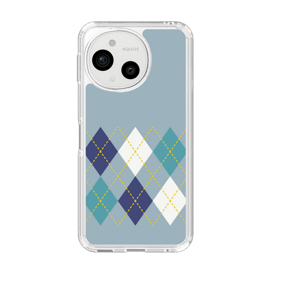 Slim Protection Case［ Nordic Argyle - Blue ］