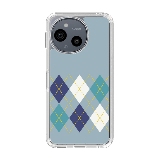 Slim Protection Case［ Nordic Argyle - Blue ］