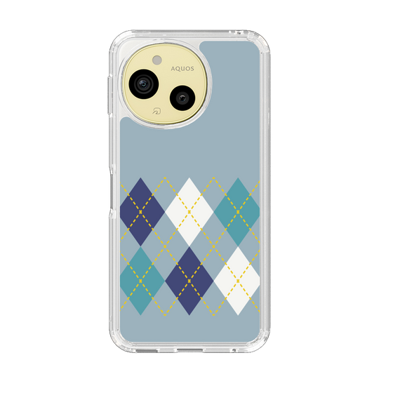 Slim Protection Case［ Nordic Argyle - Blue ］