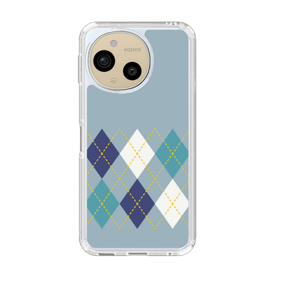 Slim Protection Case［ Nordic Argyle - Blue ］