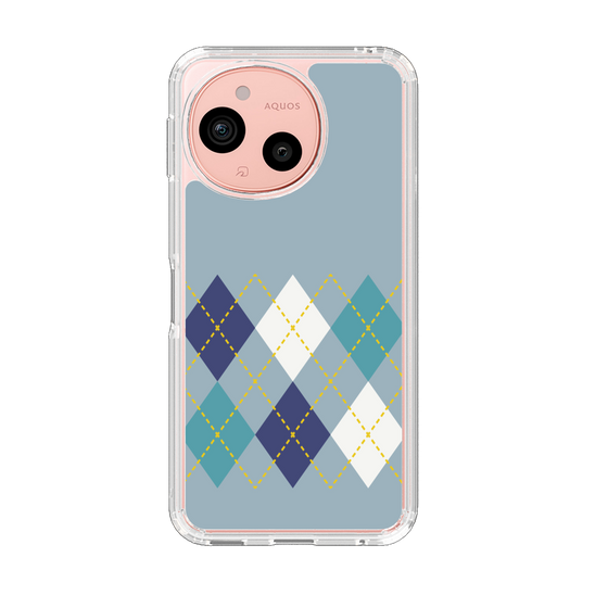 Slim Protection Case［ Nordic Argyle - Blue ］