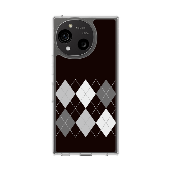 Slim Protection Case［ Nordic Argyle - Black ］