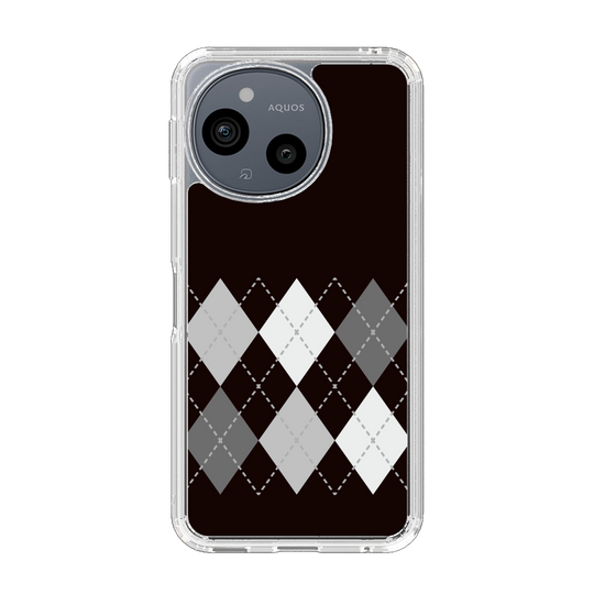 Slim Protection Case［ Nordic Argyle - Black ］