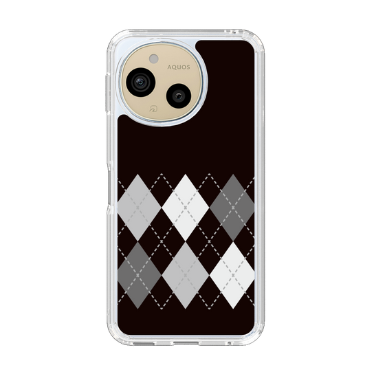 Slim Protection Case［ Nordic Argyle - Black ］