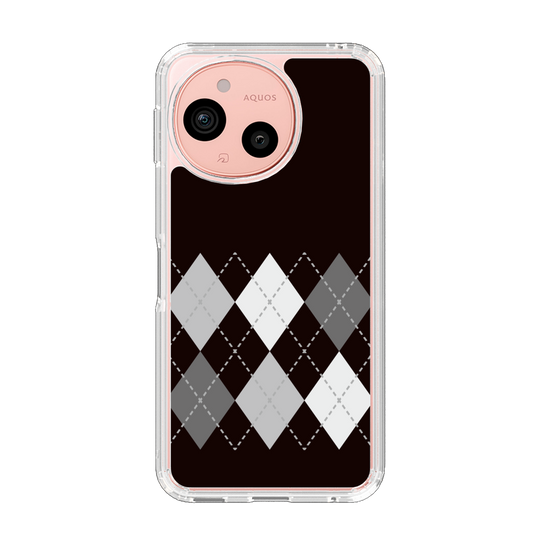 Slim Protection Case［ Nordic Argyle - Black ］