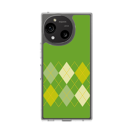 Slim Protection Case［ Nordic Argyle - Green ］