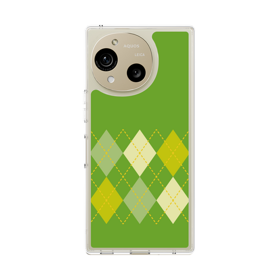 Slim Protection Case［ Nordic Argyle - Green ］