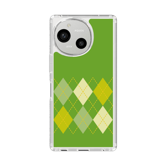 Slim Protection Case［ Nordic Argyle - Green ］