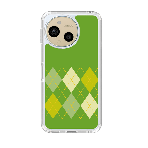 Slim Protection Case［ Nordic Argyle - Green ］