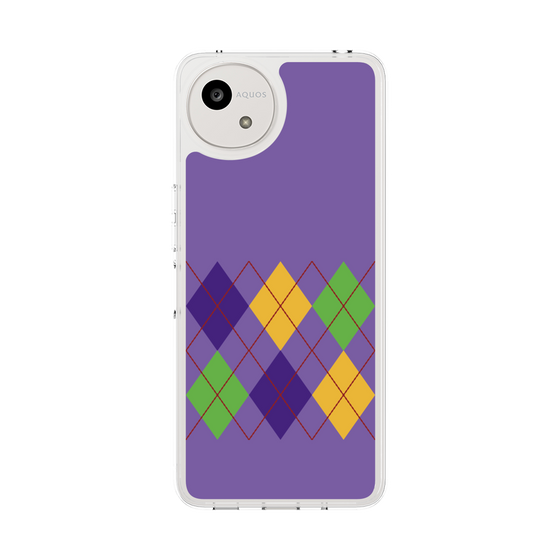 Slim Protection Case［ Nordic Argyle - Purple ］
