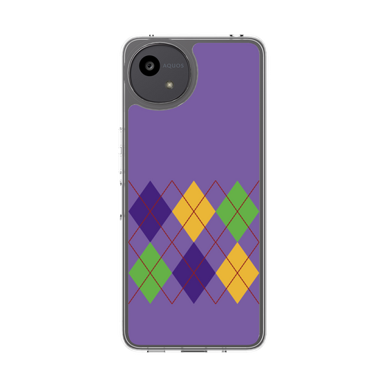 Slim Protection Case［ Nordic Argyle - Purple ］