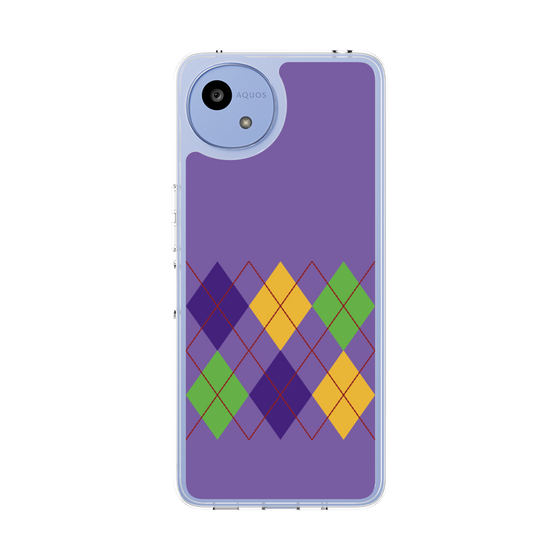 Slim Protection Case［ Nordic Argyle - Purple ］