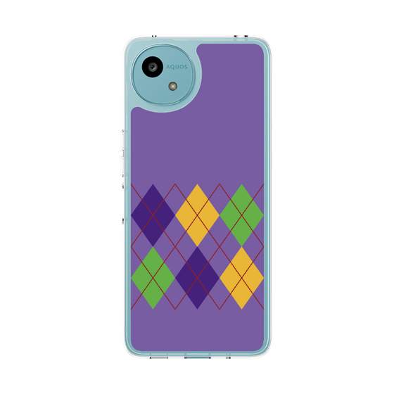 Slim Protection Case［ Nordic Argyle - Purple ］