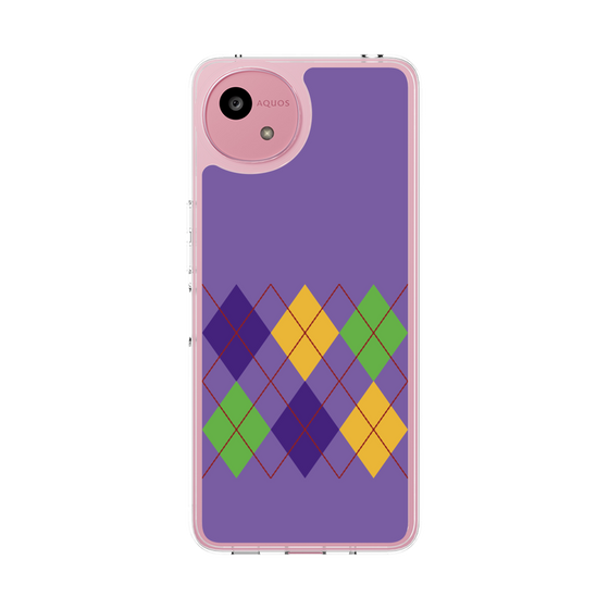 Slim Protection Case［ Nordic Argyle - Purple ］