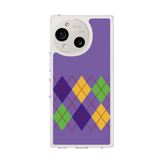 Slim Protection Case［ Nordic Argyle - Purple ］