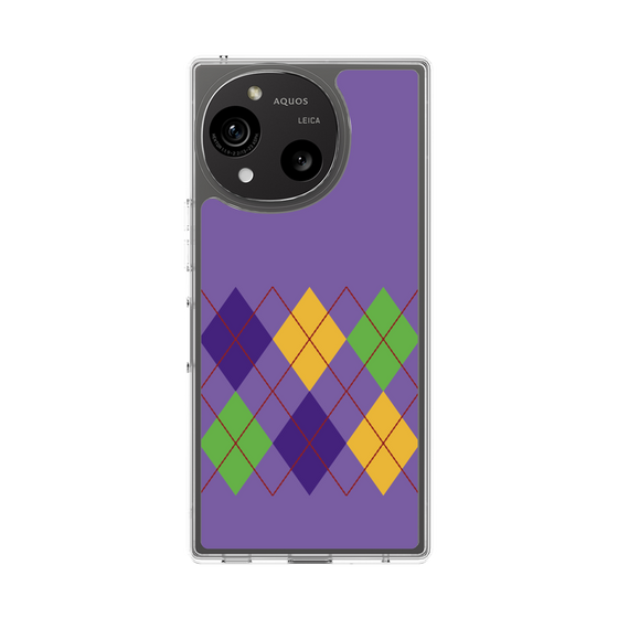 Slim Protection Case［ Nordic Argyle - Purple ］