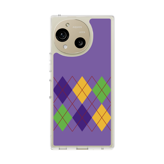 Slim Protection Case［ Nordic Argyle - Purple ］